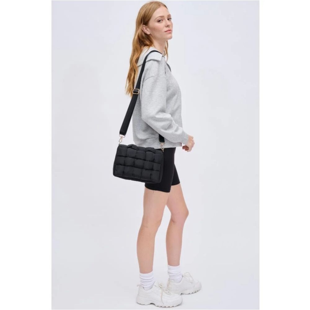 Urban Fit by Urban Expressions Rhodes Crossbody woven nylon purse bag - Picture 5 of 12